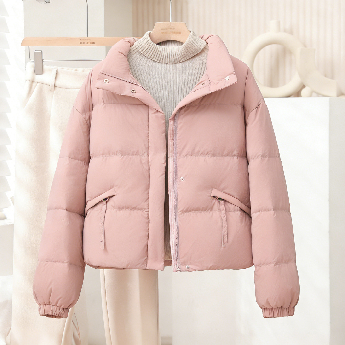 2025新款短款立领小个子羽绒服女秋冬季巨好看冬装面包服加厚外套