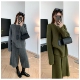 秋冬厚实针织套装 时髦两件套 休闲裤 阔腿七分裤 插肩圆领宽松毛衣