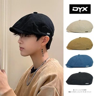 春秋复古前进帽反戴鸭舌帽男士报童帽日系贝雷帽女韩系情侣画家帽