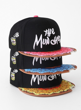 美式卡通缺角咬一口帽子男女