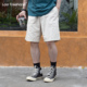 全棉宽松直筒休闲五分裤 LFH写意 男夏季 薄款 日系复古口袋工装 短裤
