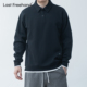 新款 LFH写意 340克复合奥粒绒假两件老钱风POLO领卫衣男秋季 上衣