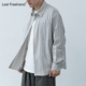 秋季 新款 长袖 LFH写意 竖条纹衬衫 男生宽松休闲百搭翻领薄衬衣外套