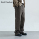LFH写意 加厚宽松休闲长裤 日系复古雪尼尔垂感直筒裤 男士