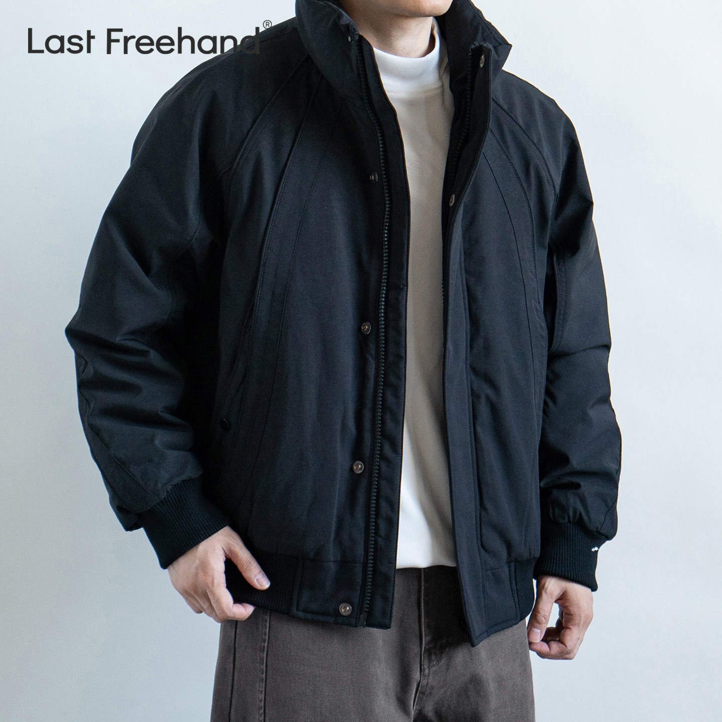 LFH写意90灰鸭绒男加厚羽绒服