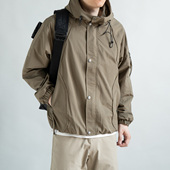 连帽户外男士 LFH写意 工装 新款 冲锋衣日系休闲通勤风衣男外套 春季