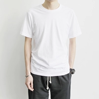 Mùa xuân và mùa hè mới Nhật Bản đa năng cotton chất liệu cotton rắn màu Áo thun thủy triều nam thanh niên giải trí văn học áo ngắn tay t - Áo phông ngắn áo phông nam tay ngắn cổ trụ
