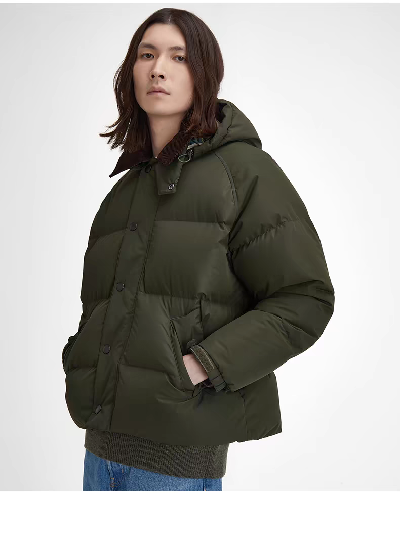 上海现货英国Barbour OS Down Transport男士宽松羽绒服MQU1799
