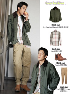 白百何韩东君现货Barbour OS Bedale桃皮绒日版无蜡外套MCA0933