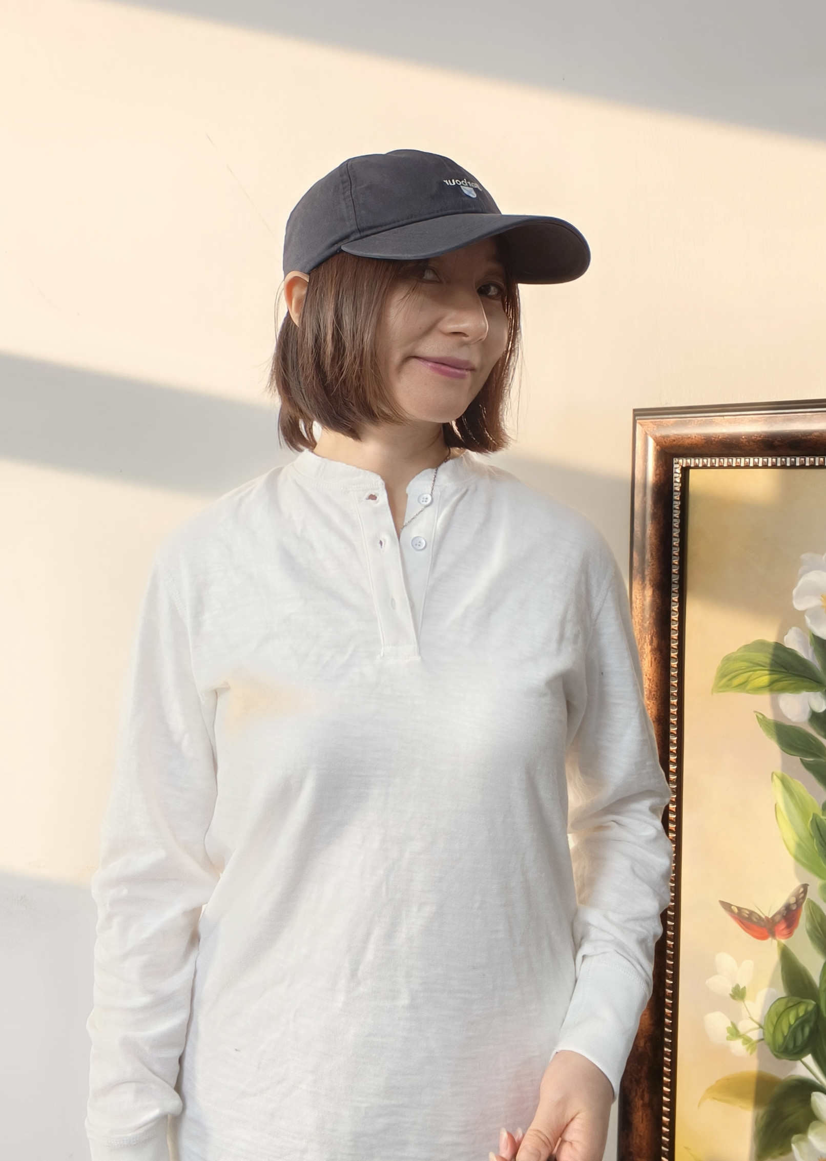 007邦德Castle of Scot亨利领竹节棉复古短袖长袖白T恤打底衫内衣