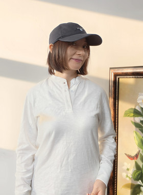 007邦德Castle of Scot亨利领竹节棉复古短袖长袖白T恤打底衫内衣