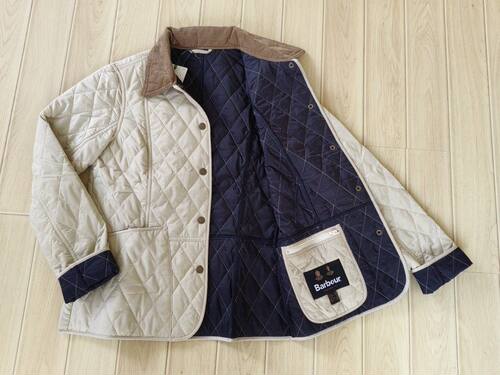 正品现货Barbour quilt女士米+黑双色菱格棉服 绝美LQU0236