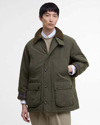 英国Barbour OS bedale男女保暖棉服外套巴恩风夹克棉衣mca1121