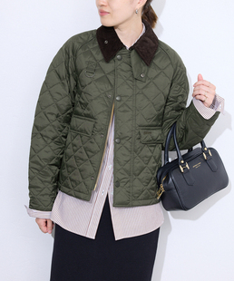 正品现货barbour spey钓鱼绗缝棉服短外套菱格保暖外套MQU1802