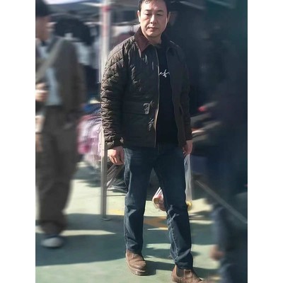 张颂文同款barbour正品dom绗缝夹棉菱格短款夹克棉服亚洲版男女