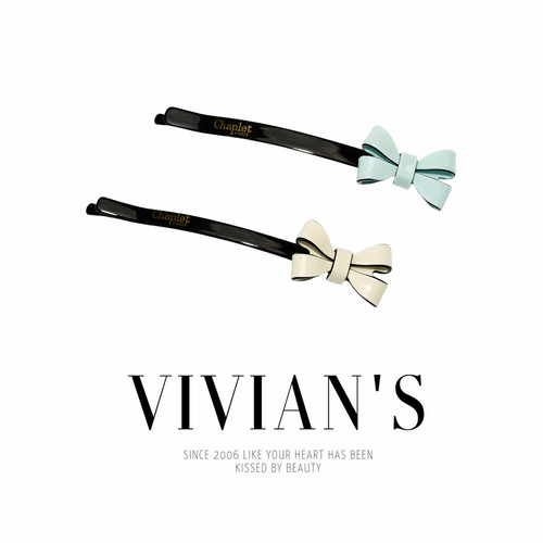 佩妮Chaplet简约甜美蝴蝶结边夹