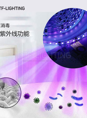 热卖LED紫光UV紫外线灯带光波段390-400nm验防伪验钞DC12V软灯条