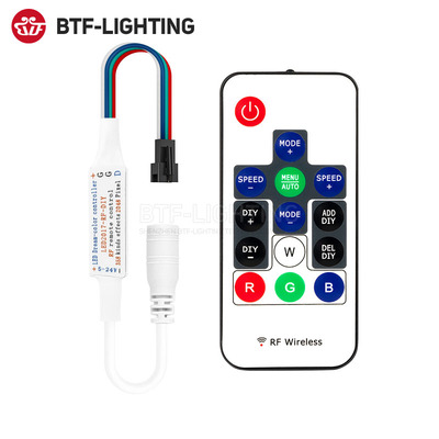 LED全彩灯带WS2815/2813/1934断点续传RGB简易带遥控无线RF控制器