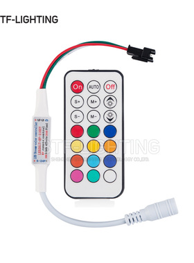 LED幻彩WS2811/2812/1903/16703芯片红外无线遥控射频音乐控制器