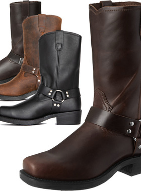 Western Cowboy Boots Men Combat Boots Shoes Plus Size 39-48