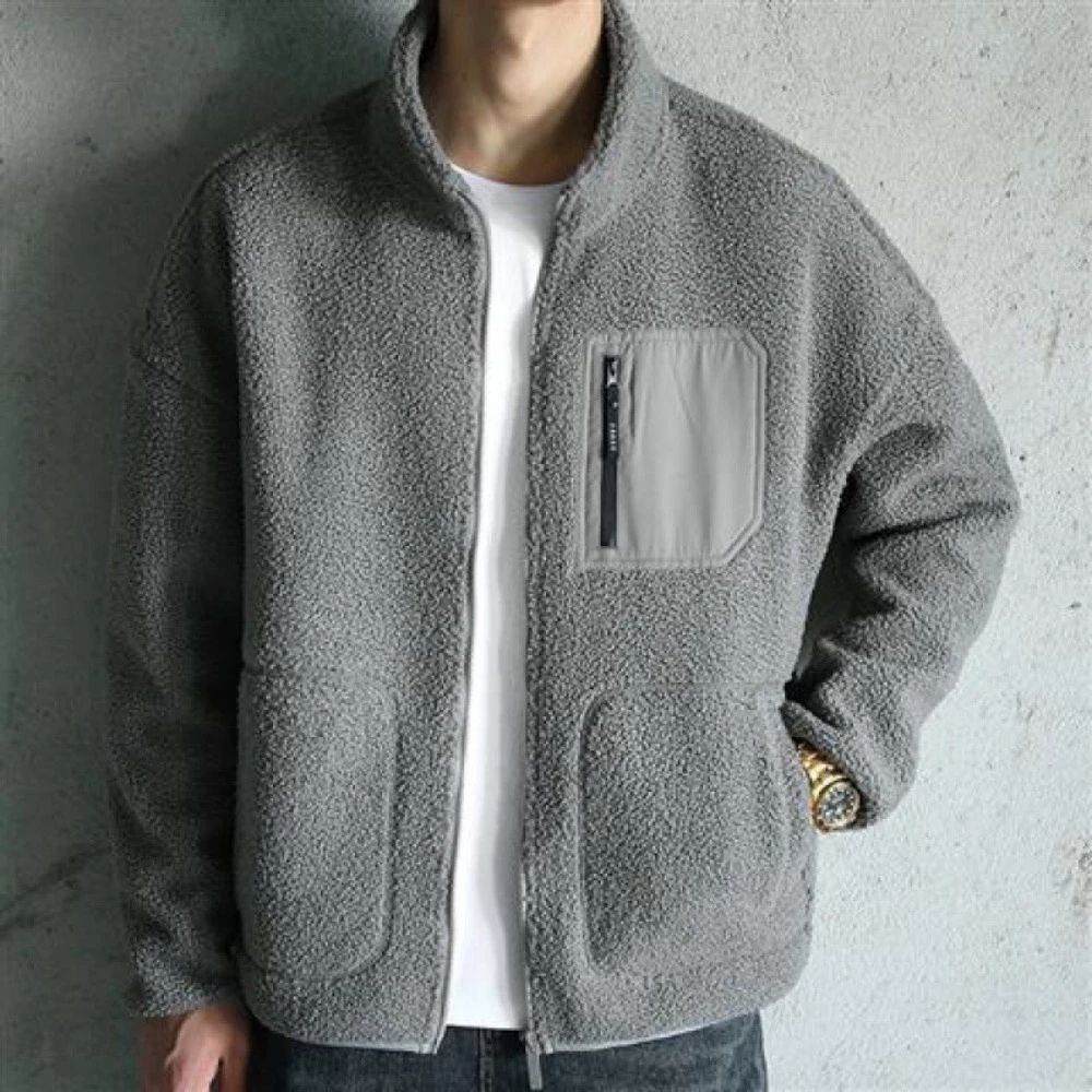 Winter Jacket Men Lamb Wool Coat Cotton Mens Jackets男夹克-封面