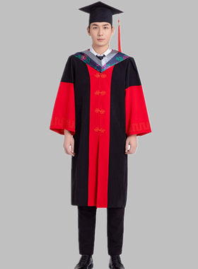 博士毕业服工科医学拍照留念高校大学生礼服成人学位服男女学位帽