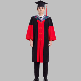 博士毕业服工科医学拍照留念高校大学生礼服成人学位服男女学位帽