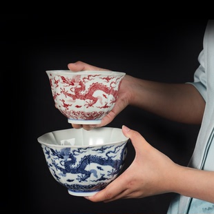 先锋匠厨精致面碗创意面碗主食碗龙纹碗每人位上面碗网红餐具会所