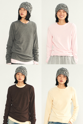 修身款舒适针织中性复古长袖