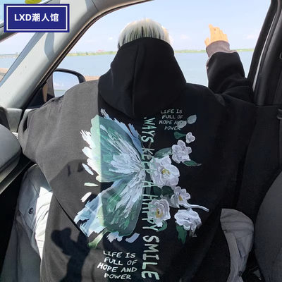 520g美式vintage卫衣男潮牌连帽