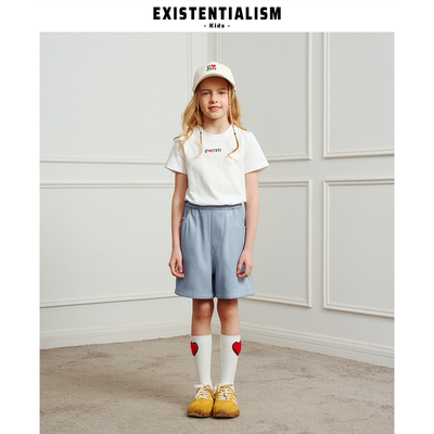 EXISTENTIALISMkids刺绣牛仔中裤