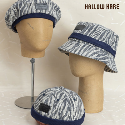 树纹牛仔罗纹瓜皮渔夫贝雷