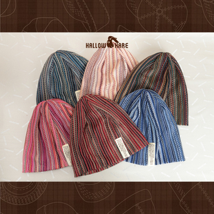 HallowHare多彩镂空编织轻薄款透气夏季冷帽堆堆帽