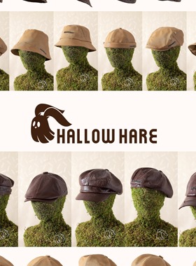 HallowHare PU系列棒球帽贝雷帽渔夫帽鸭舌帽报童帽海军帽