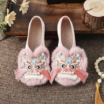 新中式国风虎头鞋绣花鞋