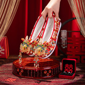 凤仪双喜棉2025新款 秀禾婚鞋 手工高级感重工新娘结婚鞋 中式