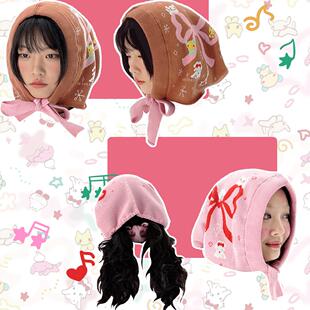 shishihshop原创设计可爱西西和动物朋友帽保暖防寒