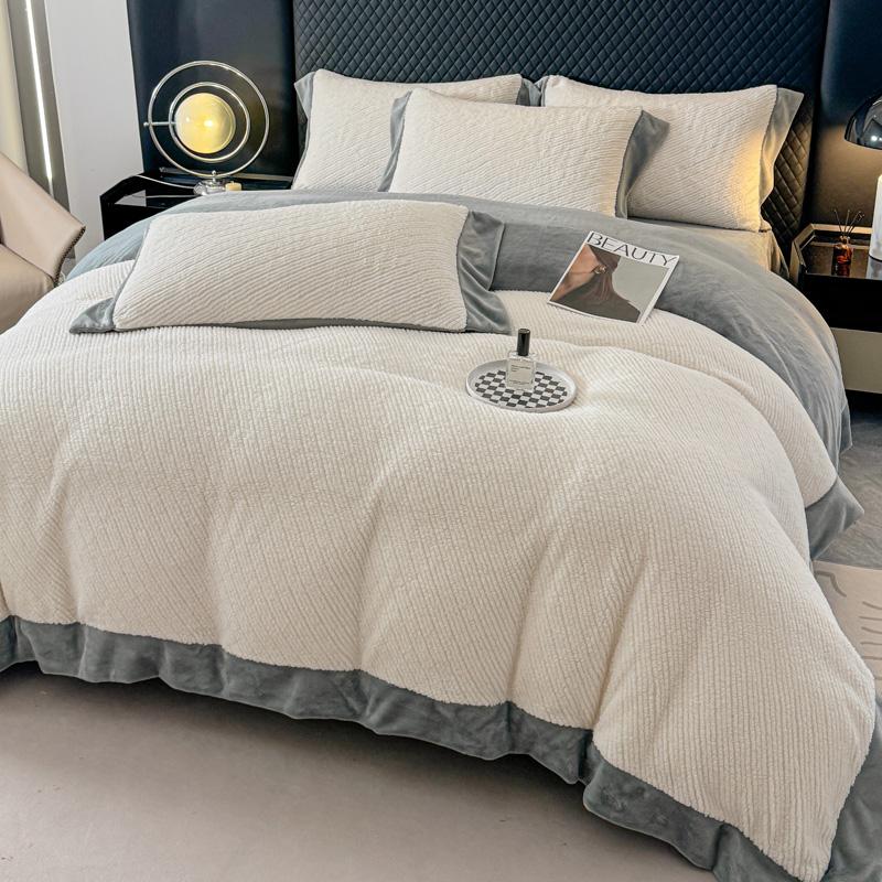 富安挪家纺品质加厚牛奶绒四件套