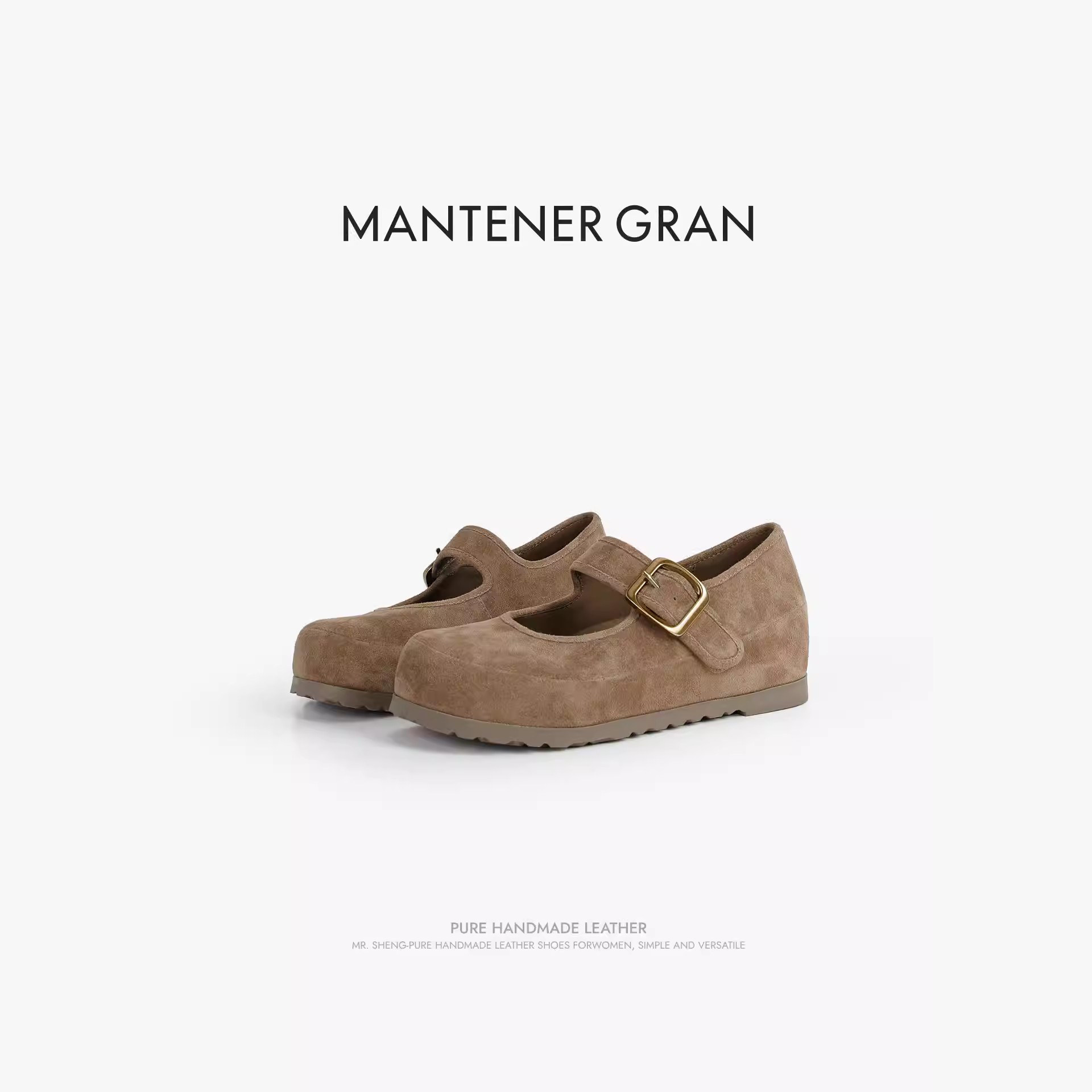 MantenerGran2026春新款平底玛丽珍鞋女真皮内增高单鞋浅口MG女鞋,女鞋,浅口单鞋,淘宝优惠券,粉丝福利购,淘宝优惠卷