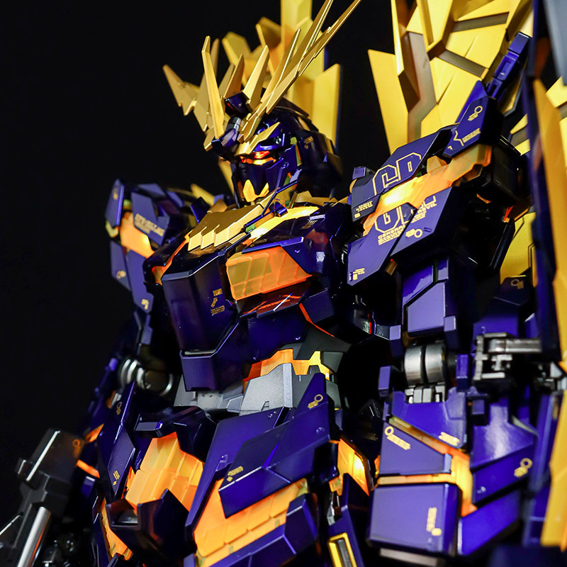 alexshop代工万代PG 1/60独角兽2号机电镀紫报丧女妖命运女神高达