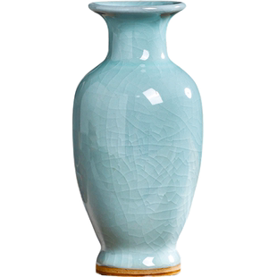 景德镇陶瓷器小花瓶仿古钧瓷客厅插花中式家居酒柜玄关装饰品摆件
