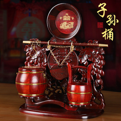 红木结婚庆三件套装饰陪嫁用品