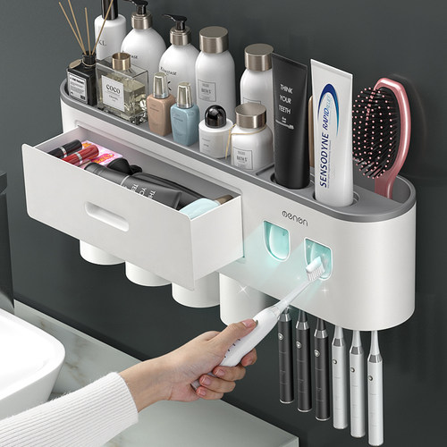 2021款新品 双牙膏器设计 牙膏器带防尘盖