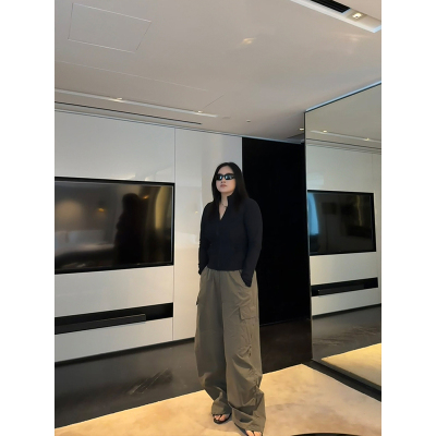 现货！铅笔小鑫大码女装高穿着率修饰腿型休闲复古工装阔腿裤