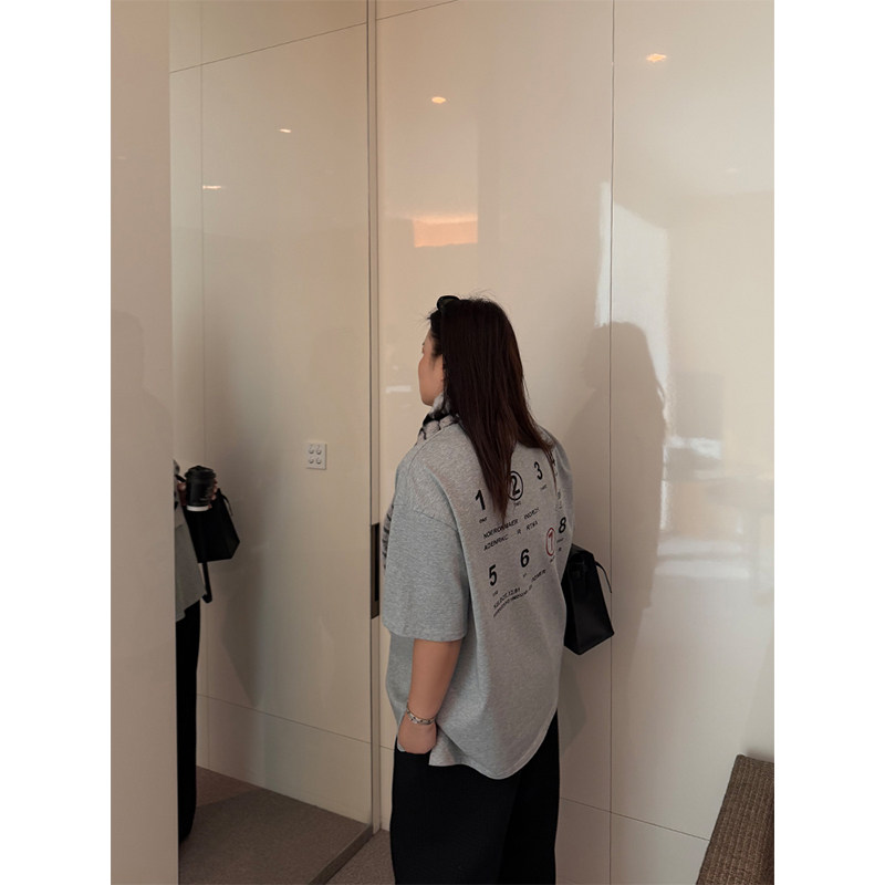 铅笔小鑫大码女装 美式休闲个性数字印花宽松潮款显瘦T恤,女装/女士精品,大码内搭,淘宝优惠券,粉丝福利购,淘宝优惠卷