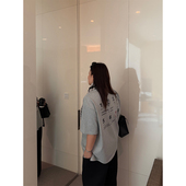 女装 美式 休闲个性 铅笔小鑫大码 数字印花宽松潮款 显瘦T恤