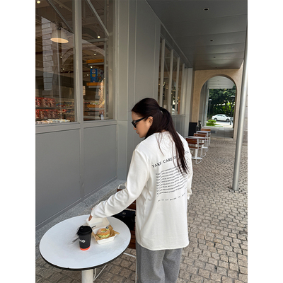 铅笔小鑫大码女装宽松剪裁 字母撞色 宽松显瘦印花正肩T恤