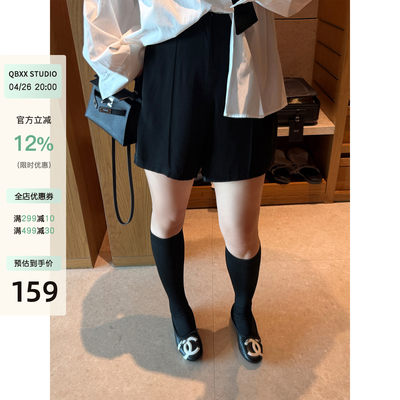 铅笔小鑫大码女装轻松感万搭能手高腰显瘦宽松短裤