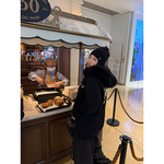 铅笔小鑫大码女装重工钉珠暖绒高品保暖宽松真毛领外套