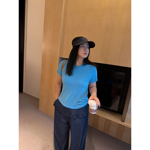 铅笔小鑫【7日20:00 88折】纯色简约亲肤弹力遮拜拜肉显瘦T恤